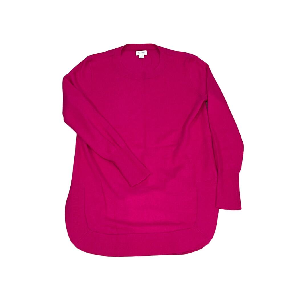 J.Crew Women's Fuchsia Pink Wool Blend Tunic Sweater Size XXS KB75